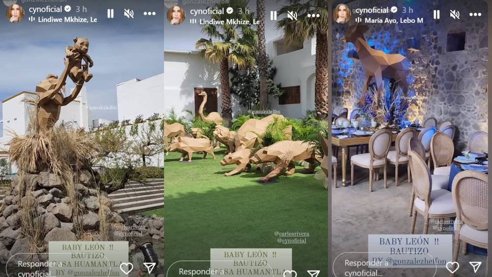 Carlos Rivera y Cynthia Rodríguez celebran el bautizo de su hijo León