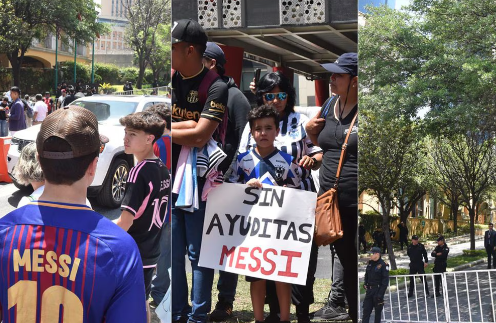 Lionel Messi desata la locura en el aeropuerto de Monterrey