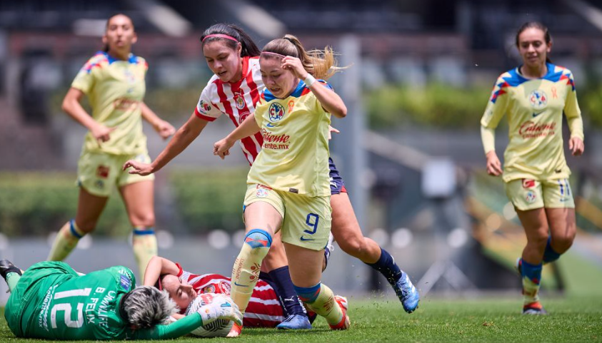 América Femenil hace fiesta en el Azteca y golea a chivas para pasar a semifinales del Clausura 2024