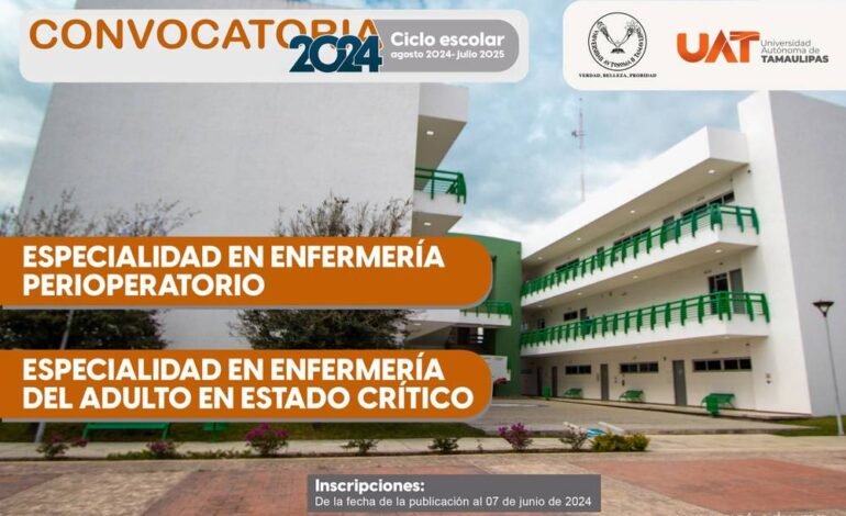 Ofrece la UAT dos nuevas especialidades en enfermería