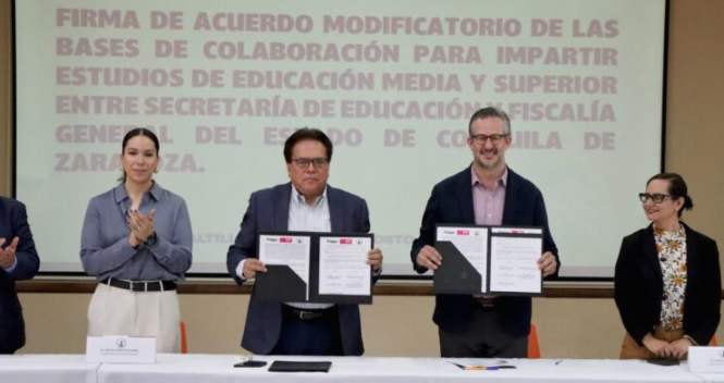 Adecúan convenio SEDU y FGE para impartir estudios de educación media y superior