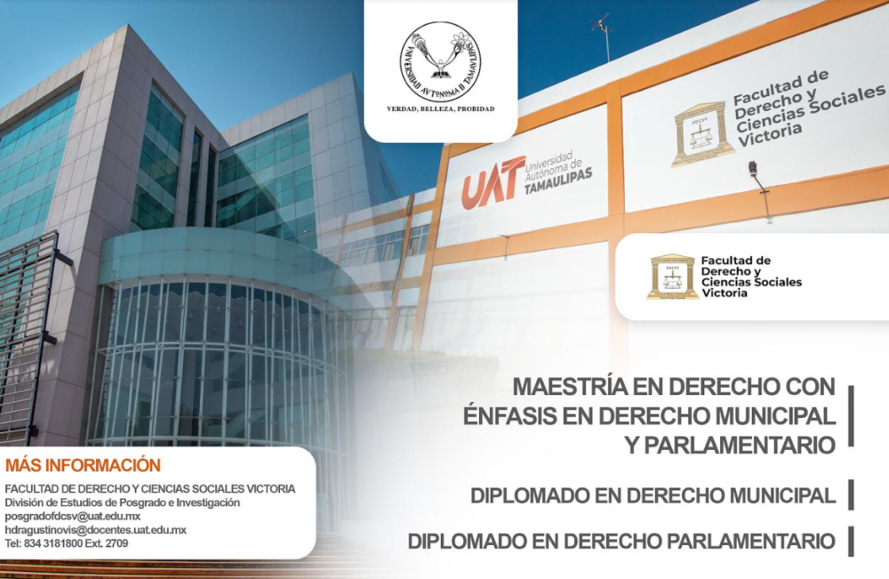 Impartirá la UAT maestría y diplomados en derecho municipal y parlamentario