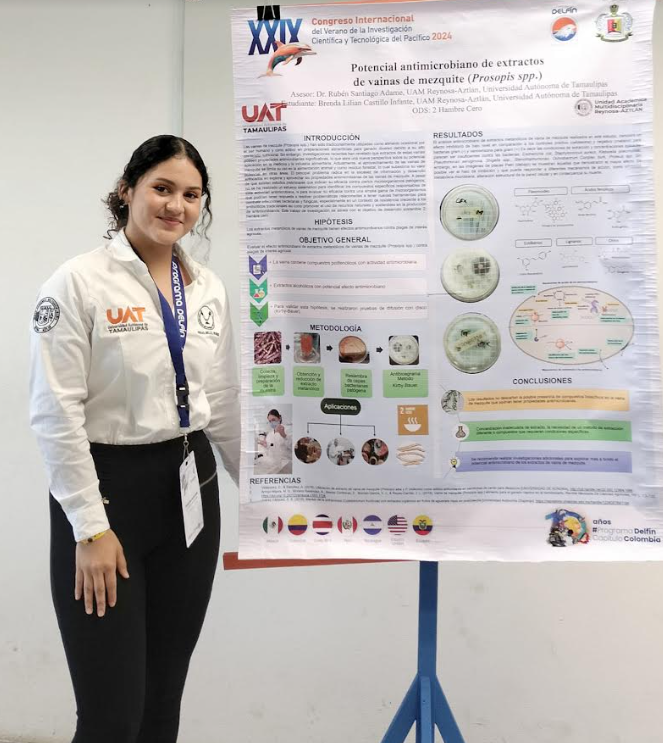 Alumna de la UAT estudia el potencial antimicrobiano de la vaina de mezquite