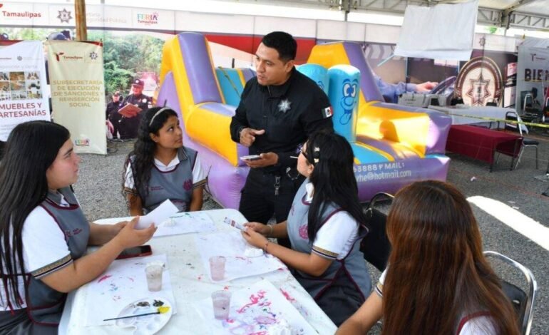 Previene Guardia Estatal de Género violencia familiar en Feria Tamaulipas 2024