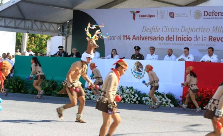 Encabeza Américo Villarreal desfile por el 114 Aniversario del Inicio de la Revolución Mexicana