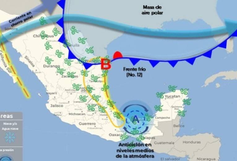 Pronostican descenso de temperatura y chubascos en Coahuila