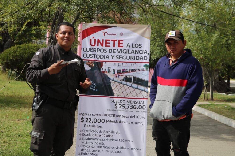 Implementa SSPT campaña de reclutamiento presencial y virtual para Cuerpos de Vigilancia, Custodia y Seguridad