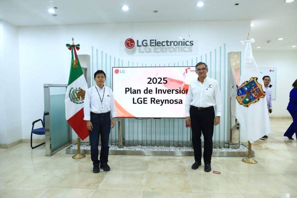 Invertirá LG Electronics 100 MDD en Tamaulipas y generará más de mil 300 empleos