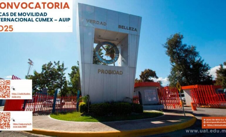 Difunde la UAT convocatoria de movilidad internacional para docentes CUMEX-AUIP