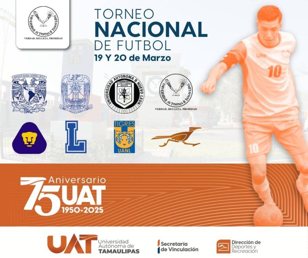 Viene Torneo de Fútbol Universitario por 75 aniversario de la UAT