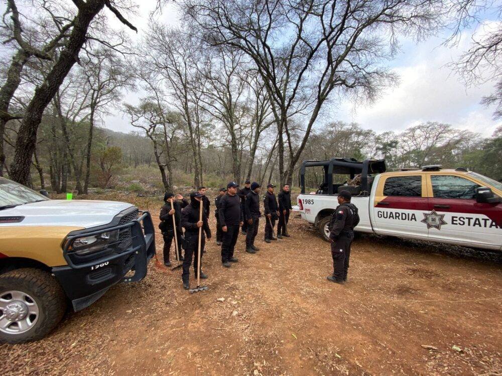 A través del Plan Tamaulipas se suma Guardia Estatal al combate del incendio forestal en la Biósfera El Cielo